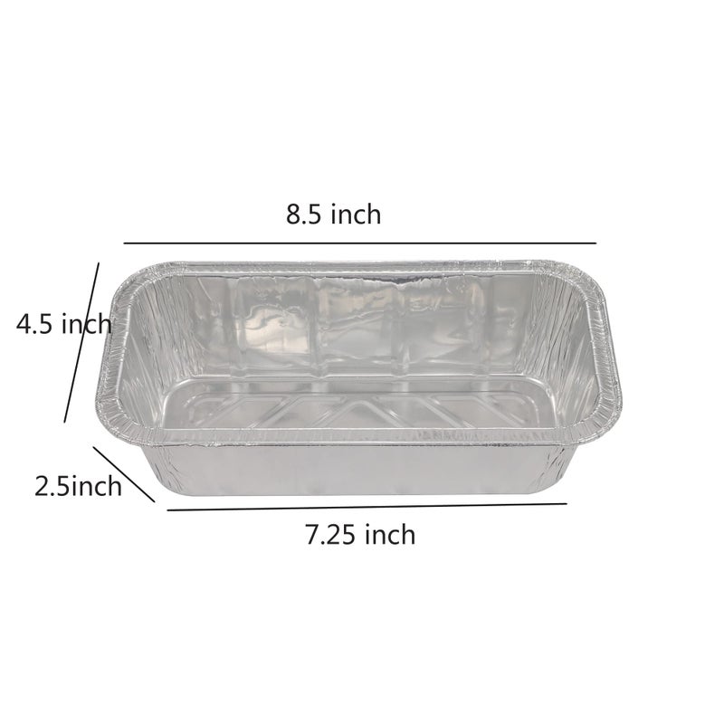 Waytiffer Loaf Pans [50 Pack] 2Lb Heavy Duty Disposable Aluminum Foil Premium Bread Tins Standard Size - 8.5" X 4.5" X 2.5" Perfect for Homemade Cakes & Breads - Image 2
